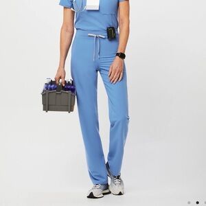 Figs Women's Livingston Basic Scrub Pants in Ceil Blue